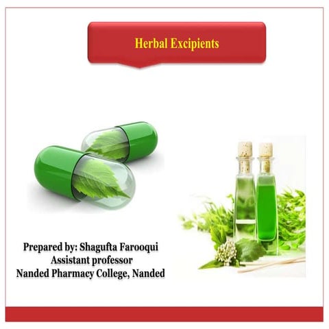 Herbal excipients