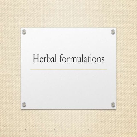 Herbal formulations