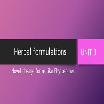 Herbal formulations  herbal drug technology
