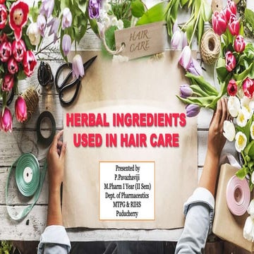 HERBAL INGREDIENTS  USED IN HAIR CARE
