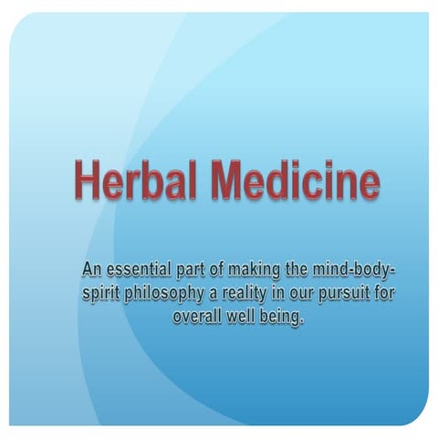 Herbal medicine