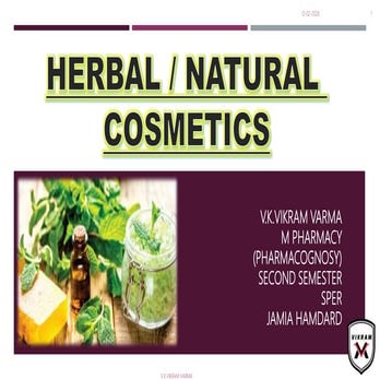 HERBAL or NATURAL COSMETICS      