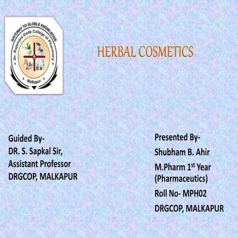 herbal cosmectics .pptx