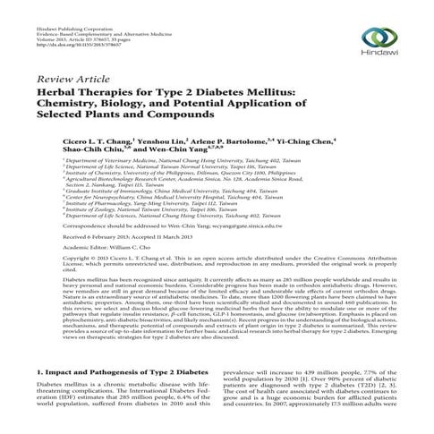 Herbal therapies for type 2 diabetes mellitus | PDF
