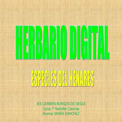 Herbario digital María Sánchez