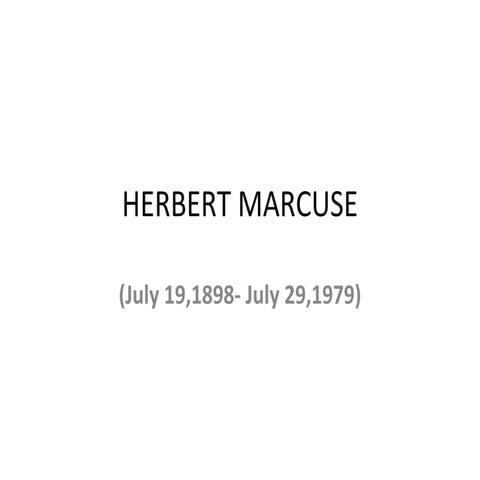Herbert marcuse