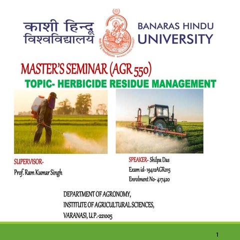 Herbicide residue management