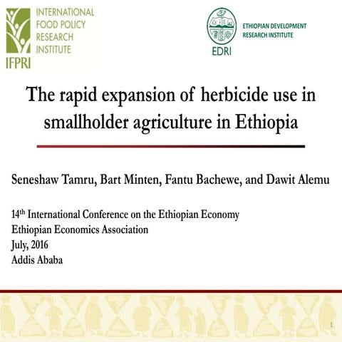 The rapid expansion of herbicide use in smallholder agriculture in Ethiopia