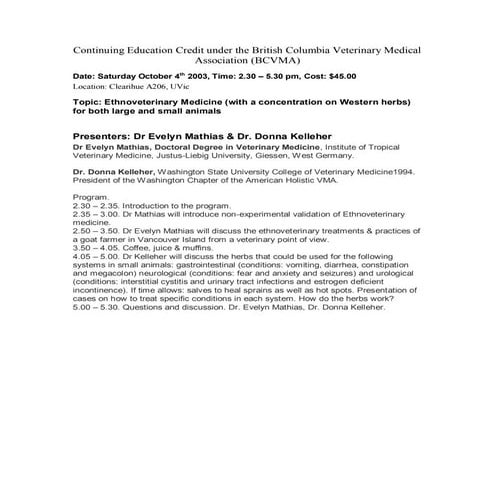 Herbs for pets talk donna kelleher