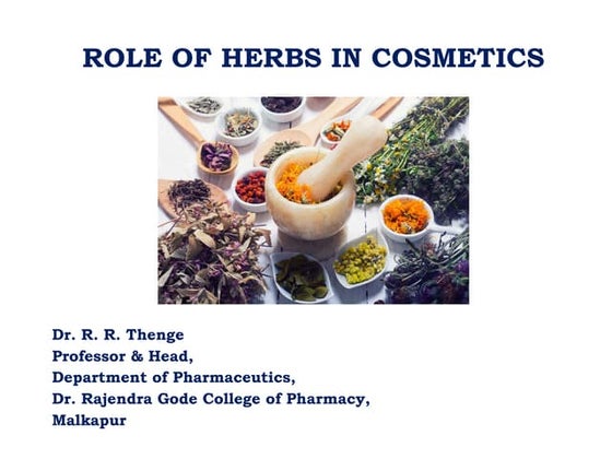 Herbs Used in Cosmetic Formulations .pptx