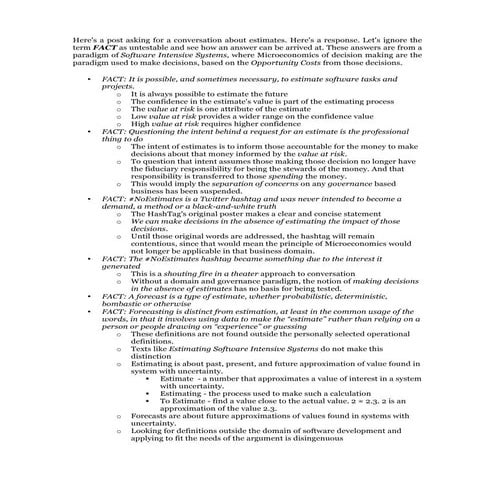 A response to the No Estimates paradigm