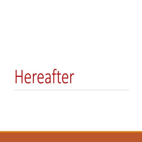 Hereafter : World of Unseen