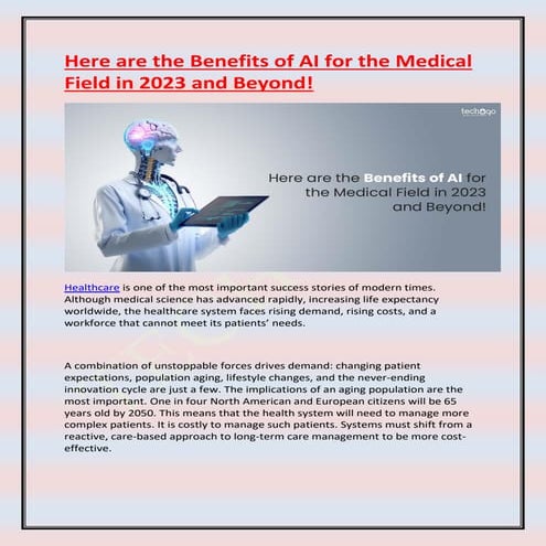 Here are the Benefits of AI for the Medical Field in 2023 and Beyond!.pdf