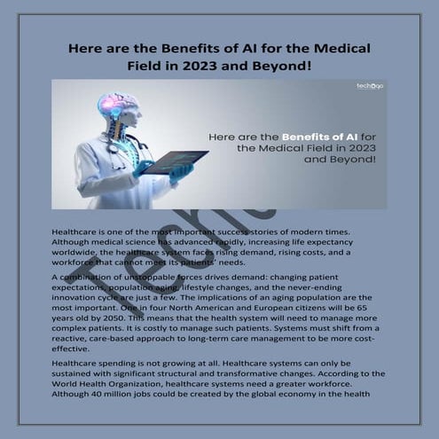 Here are the Benefits of AI for the Medical Field in 2023 and Beyond.pdf
