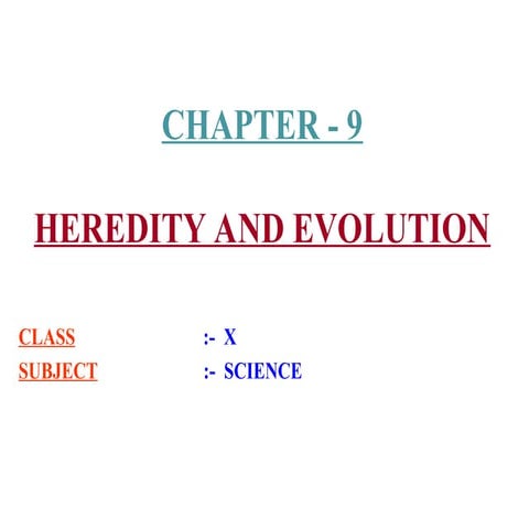 Power point presentation of Heredity and Evolution.ppt