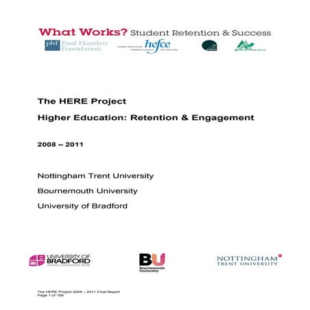 HERE Project Final Report October 2011
