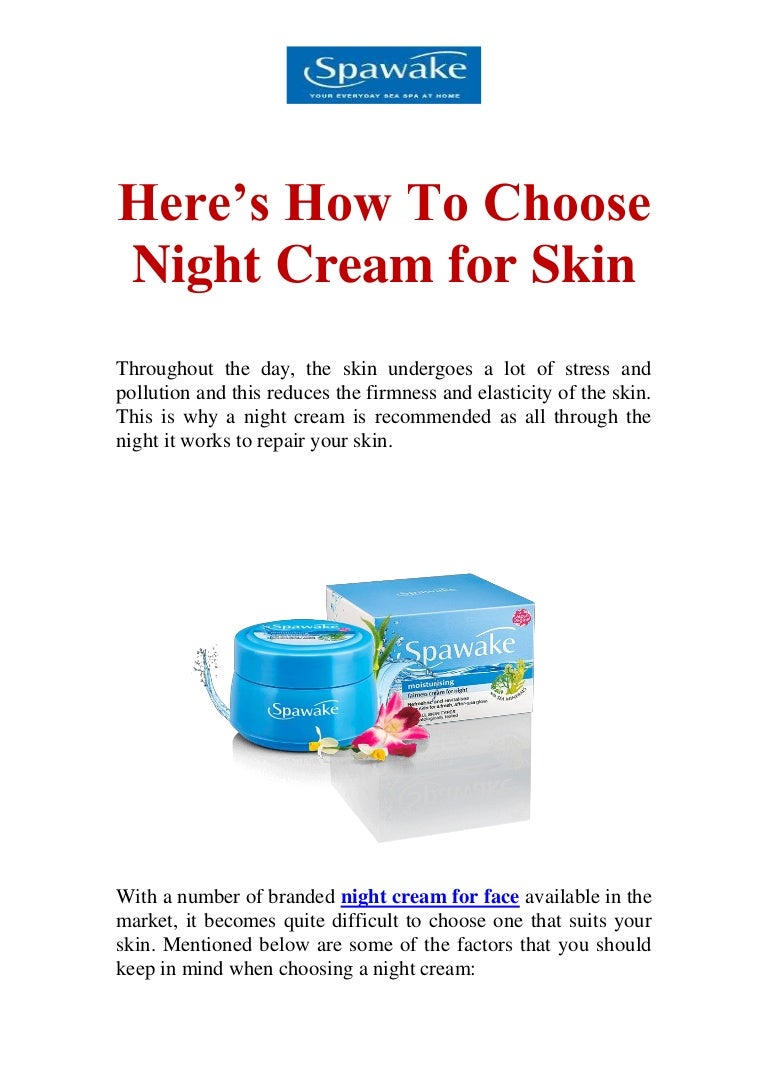 branded night cream