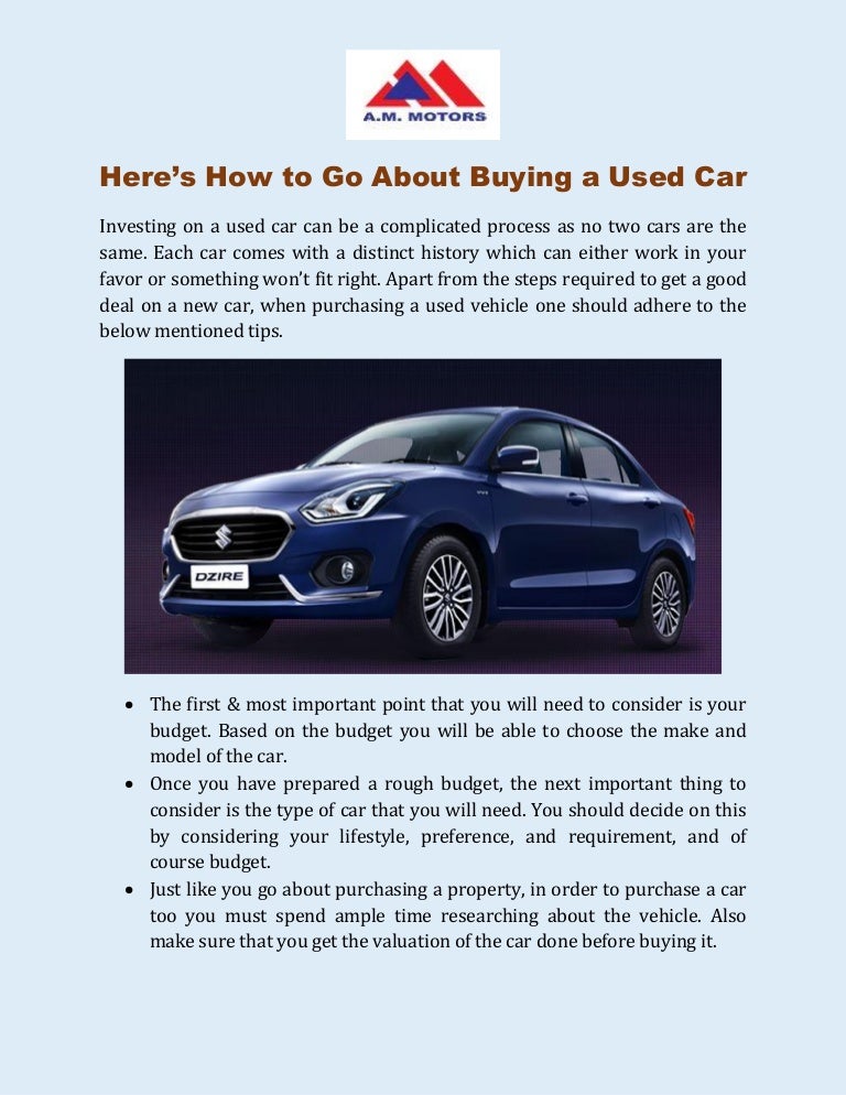 Here S How To Go About Buying A Used Car