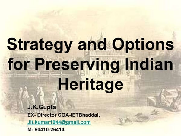Cultural Heritage Preservation Cultural Heritage Preservation