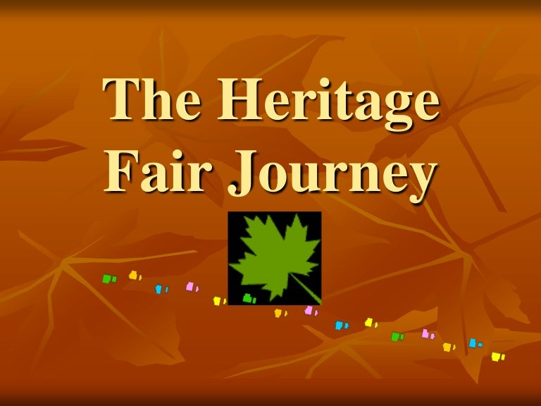 Heritage fair presentation for students