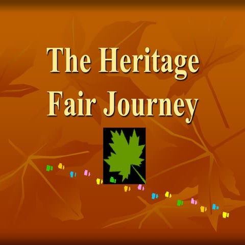 Heritage fair presentation for students