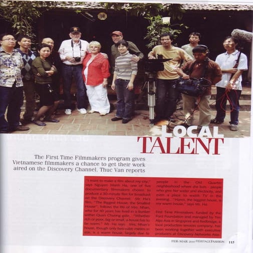 Heritage Magazine - First Time Filmmakers