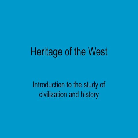 Introduction to the Study of Civilization