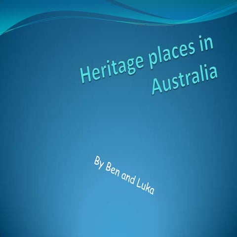 Heritage places in australia