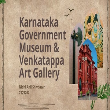 Study on Karnataka Government Museum and Venkatappa Art Gallery