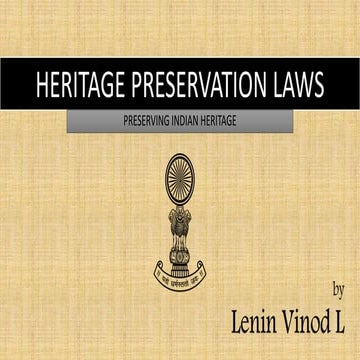 Heritage Preservation Laws in India