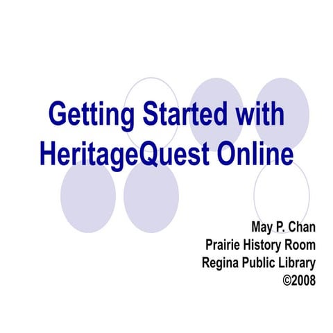 Getting Started with HeritageQuest