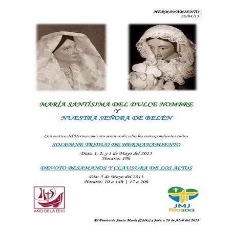 Hermanamiento 2013 - Cultos