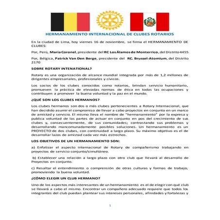 Hermanamiento de clubes peru-belgica-2018