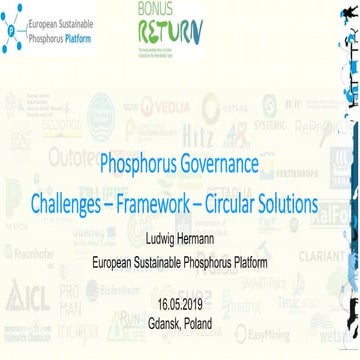 Phosphorus governance: challenges, framework and solutions -  Bonus Return pr...