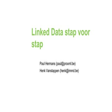 Linked Library Data: stap voor stap