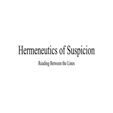 Hermeneutics of suspicion