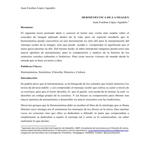 Hermenéutica de la imagen