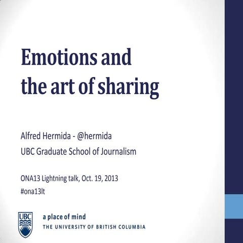 Emotions and the art of sharing