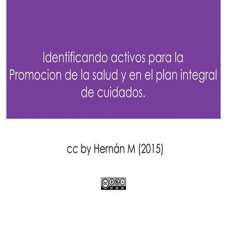 Indentificación de activos para la salud.  Algo más que mapas