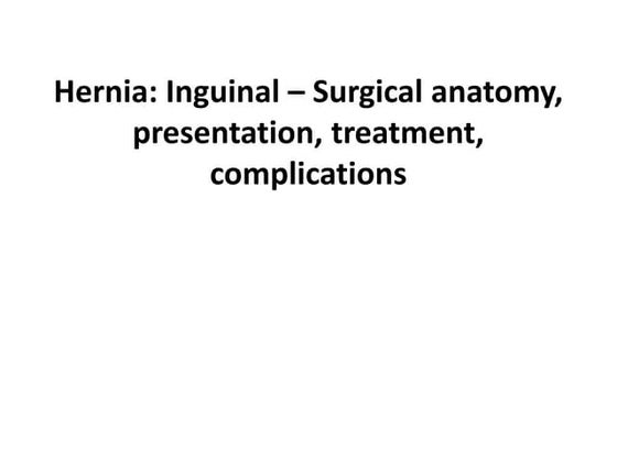 Inguinal canal presentation along with it's content | PPT
