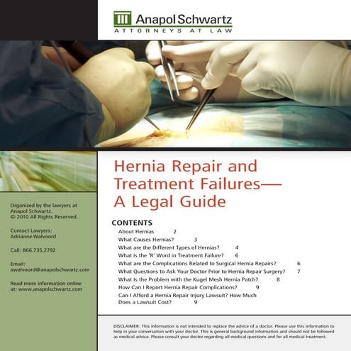 Hernia repair & treatment failure