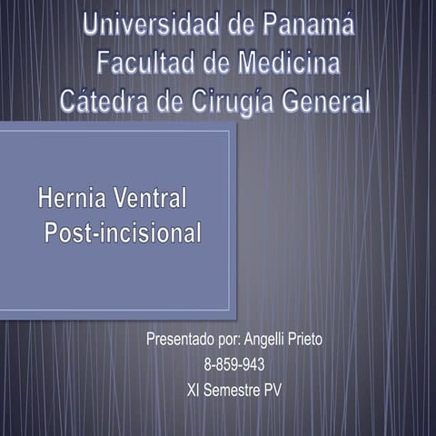Hernia ventral post incisional