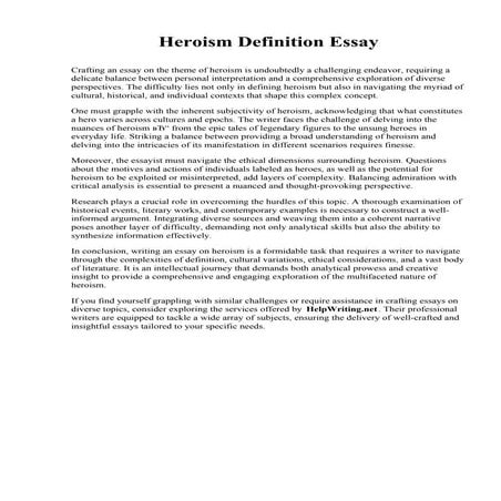 Heroism Definition Essay.pdf