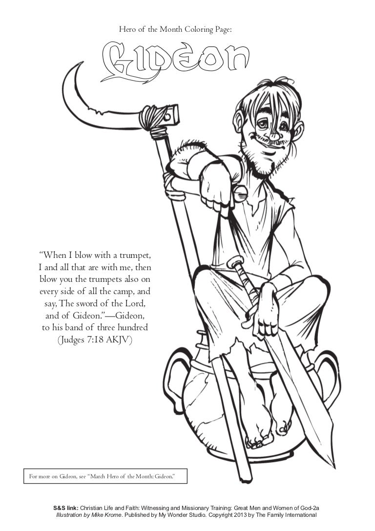 Download Hero of the Month- coloring page_Gideon