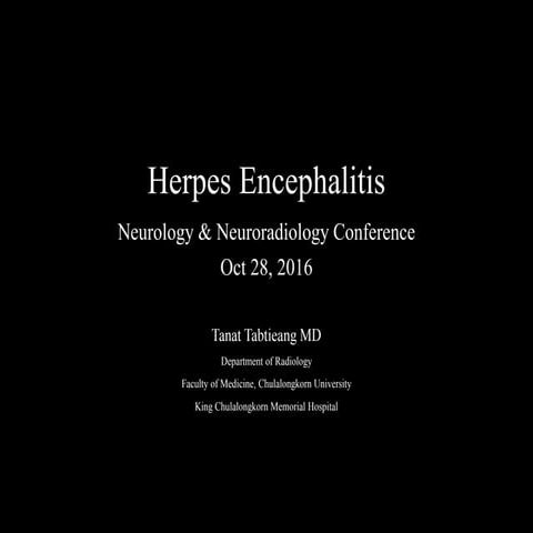Herpes encephalitis