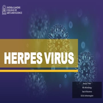 HERPES VIRUS; FEATURES AND INFECTIONS.pptx