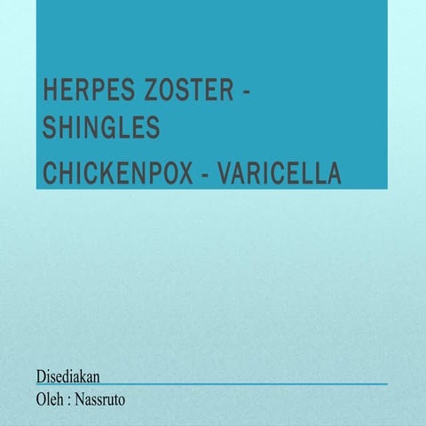 HERPES ZOSTER - SHINGLES , CHICKENPOX - VARICELLA