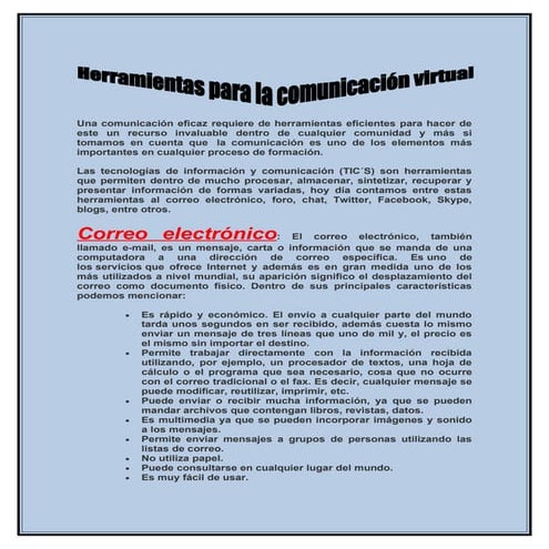 Herramienta para la comunicación virtual