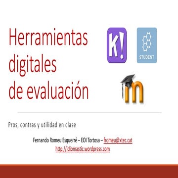 Herramientas digitales de evaluación