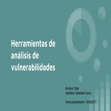Herramientas de análisis de vulnerabilidad 